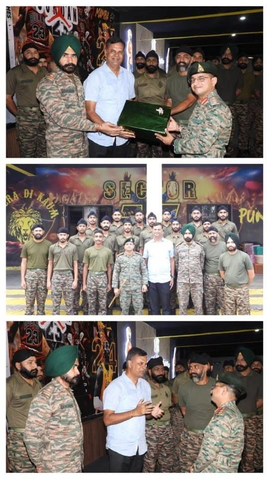 Manish Jain with Indian Army units