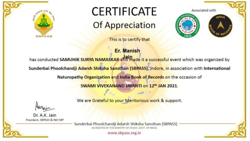 India Book of Records recognition